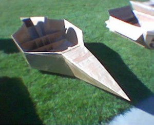 Cardboard boat building
